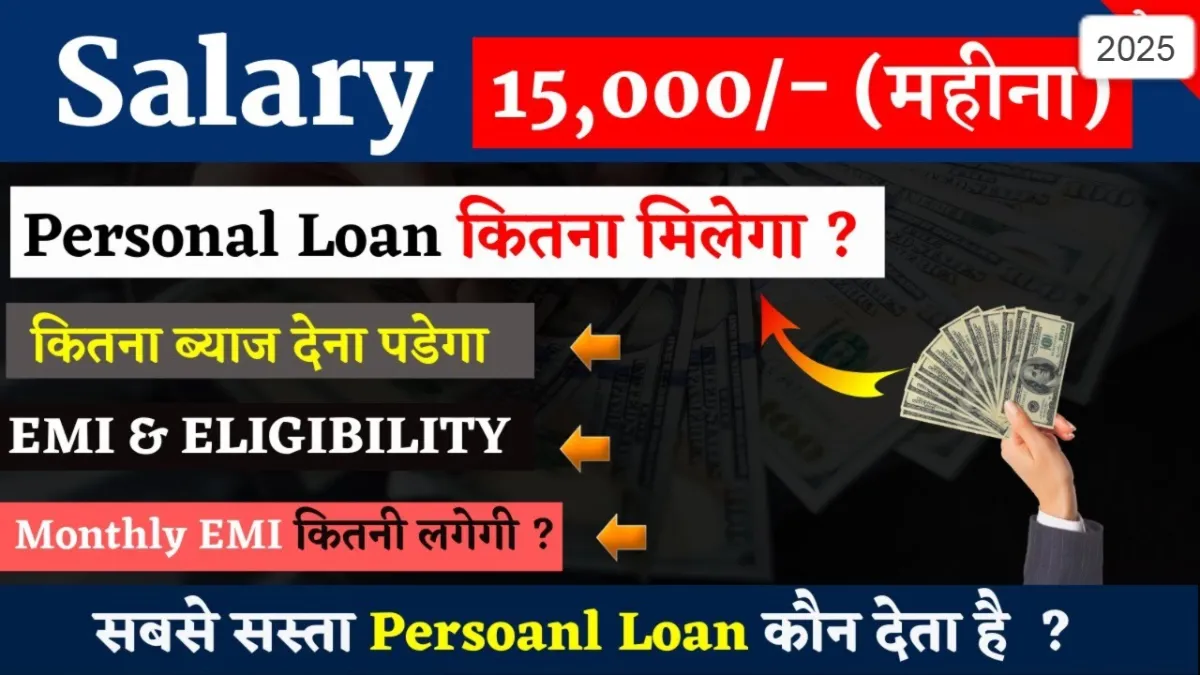 15000 salary Personal Loan