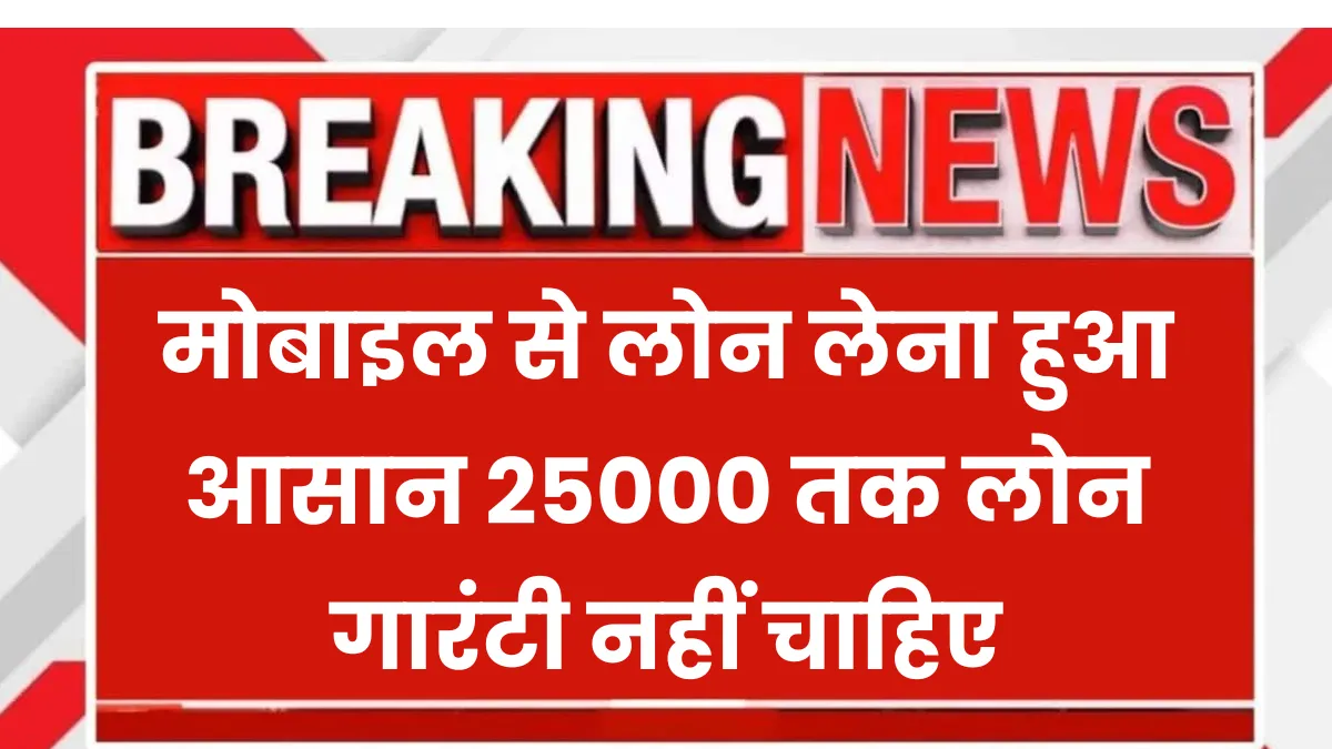 25000 loan without guarantee through mobile